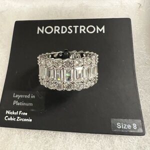 Nordstrom Silver Cubic Zirconia Statement Ring